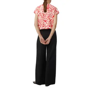 Women's V-Neck Patterned Blouse COMMA image-5