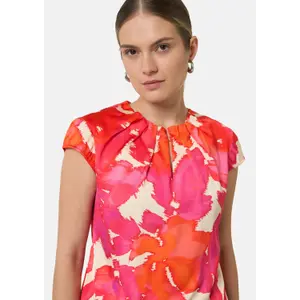 Draped Satin Blouse for Women COMMA image-3