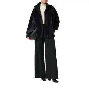 Faux Fur Plush Cape with Fleece Knit Collar for Women COMMA image-6