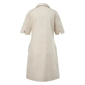 Short Cotton Shirt Collar Tunic Neck Dress Women COMMA image-1
