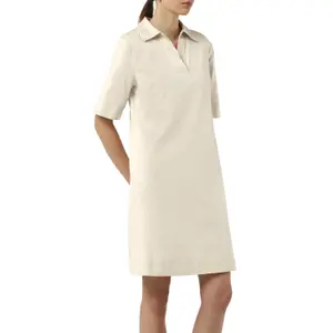 Short Cotton Shirt Collar Tunic Neck Dress Women COMMA image-2