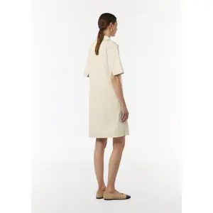 Short Cotton Shirt Collar Tunic Neck Dress Women COMMA image-4