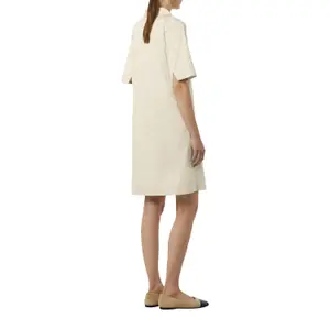 Short Cotton Shirt Collar Tunic Neck Dress Women COMMA image-5
