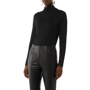 Women's Fitted Long Sleeve Turtleneck T-shirt COMMA image-0