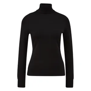 Women's Fine Knit Roll Neck Pullover with Slits at the Sleeves COMMA image-0