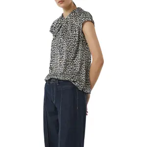 Satin Blouse with Pattern for Women COMMA image-2