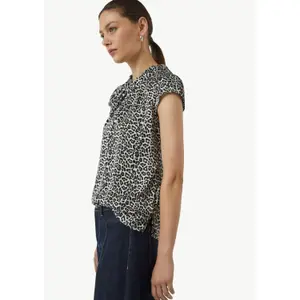 Satin Blouse with Pattern for Women COMMA image-3