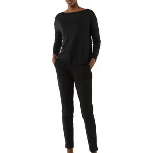 Women's Lyocell and Cotton Long Sleeve Boat Neck T-Shirt COMMA image-2