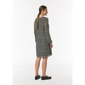 Leopard Print Long Sleeve Chiffon Dress Women COMMA image-4