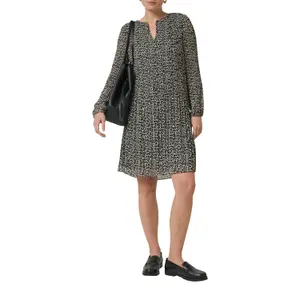 Leopard Print Long Sleeve Chiffon Dress Women COMMA image-6