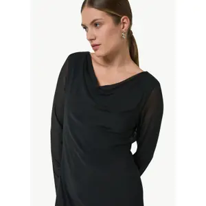 Women's V-Neck Bodycon Dress in Cotton Blend COMMA image-3