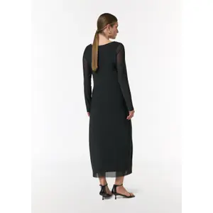 Women's V-Neck Bodycon Dress in Cotton Blend COMMA image-4