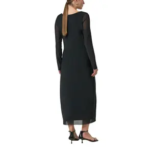 Women's V-Neck Bodycon Dress in Cotton Blend COMMA image-5