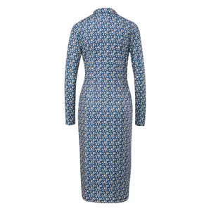 Long Sleeve Jersey Wrap Dress with Shirt Collar for Women COMMA image-1