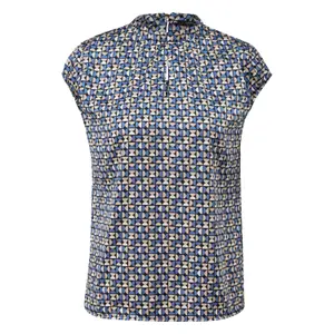 Women's Satin Blouse with Gathered Pattern COMMA image-0