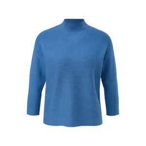 Women's Fine Knit Funnel Neck 3/4 Sleeve Jumper COMMA image-0