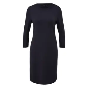 Fitted Ribbed Knit Short Dress 3/4 Sleeve Round Neck Women's COMMA image-0