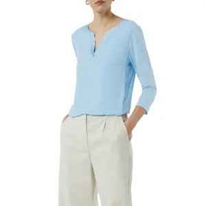 Women's 3/4 Sleeve Viscose Blend Jersey T-shirt COMMA image-0