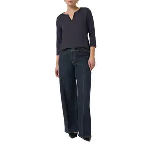 Women's 3/4 Sleeve Viscose Blend Jersey T-shirt COMMA image-5