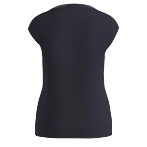 Short Sleeve Jersey Blouse with Satin Finish for Women COMMA image-1