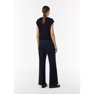 Short Sleeve Jersey Blouse with Satin Finish for Women COMMA image-4