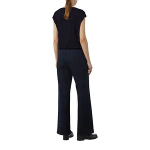 Short Sleeve Jersey Blouse with Satin Finish for Women COMMA image-5