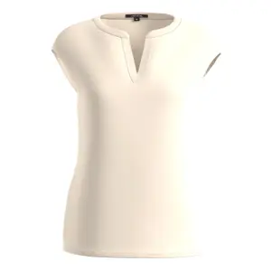 Short Sleeve Jersey Blouse with Satin Finish for Women COMMA image-0