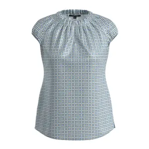 Gathered Satin Printed Blouse Women COMMA image-0