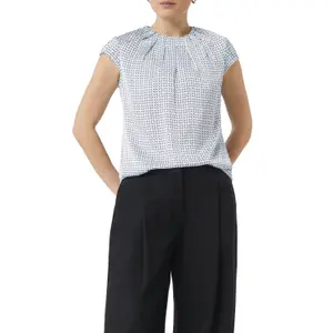 Gathered Satin Printed Blouse Women COMMA image-2