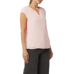 Blusa in jersey con maniche scese e bordo in raso donna COMMA image-2
