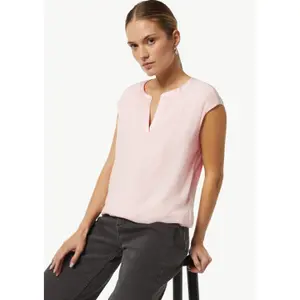 Blusa in jersey con maniche scese e bordo in raso donna COMMA image-3