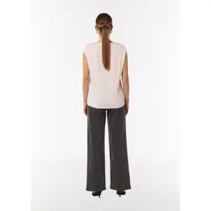 Blusa in jersey con maniche scese e bordo in raso donna COMMA image-4