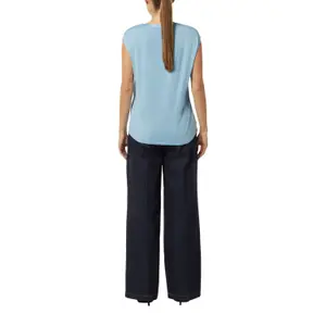 Women's Jersey Blouse with Dropped Shoulders and Satin Trim COMMA image-5