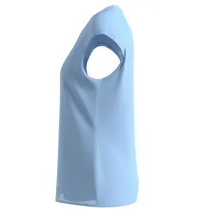Women's Jersey Blouse with Dropped Shoulders and Satin Trim COMMA image-6