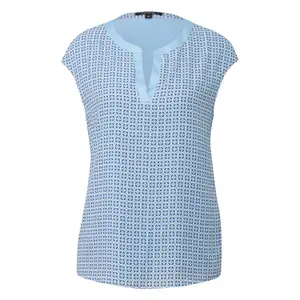 Women's All-Over Print Satin Trim Blouse COMMA image-0