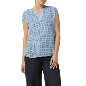 Women's All-Over Print Satin Trim Blouse COMMA image-2