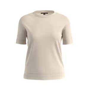 Women's Round Neck Lyocell and Cotton Jersey T-shirt COMMA image-0