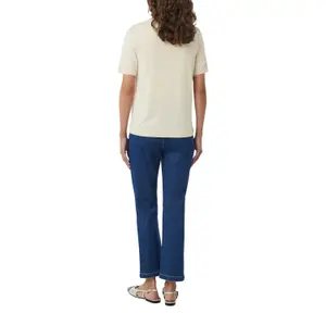 Women's Round Neck Lyocell and Cotton Jersey T-shirt COMMA image-5