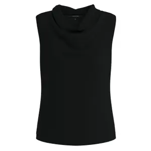 Womens Half-Length Fluid Viscose Blend Tank Top COMMA image-0