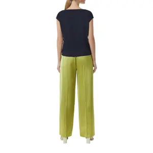 Women's Round Neck Bi-Material Viscose Jersey Blouse COMMA image-5