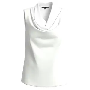 Sleeveless Jersey Top with Cowl Neck Women's COMMA image-0