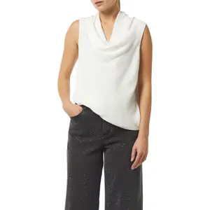 Sleeveless Jersey Top with Cowl Neck Women's COMMA image-2