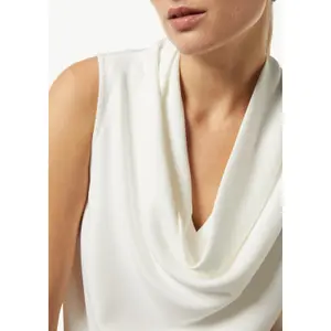 Sleeveless Jersey Top with Cowl Neck Women's COMMA image-3