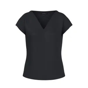 Women's Knitted Pattern V-Neck Jersey Blouse COMMA image-0