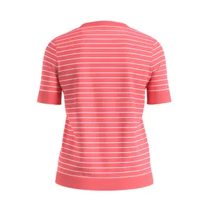 Women's Striped Ribbed Viscose Jersey T-shirt COMMA image-1