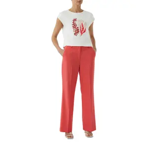 Women's T-Shirt with Sparkling Sequin Pattern and Dropped Shoulders COMMA image-6