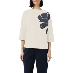 Lightweight Scuba Fabric 3/4 Sleeve Sweatshirt for Women COMMA image-2