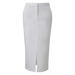 Women's Denim Midi Skirt with Elasticated Split COMMA image-0