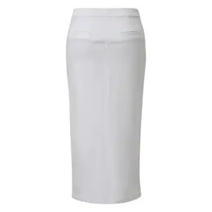 Women's Denim Midi Skirt with Elasticated Split COMMA image-1