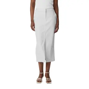 Women's Denim Midi Skirt with Elasticated Split COMMA image-2